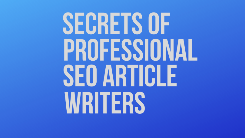 PROFESSIONAL ARTICLE WRITERS
